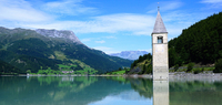Etsch Reschensee Kirchturm im See ©pixabay