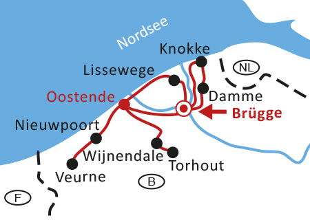 Von Brügge an die Nordseeküste