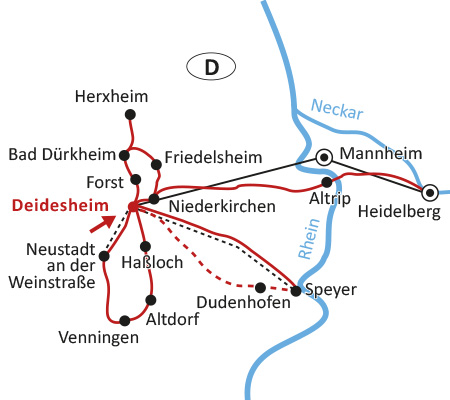 Deidesheim - Weinstraße / Heidelberg