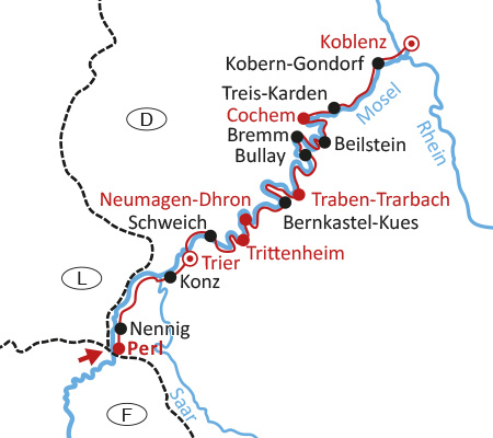 Moselradweg Perl-Koblenz