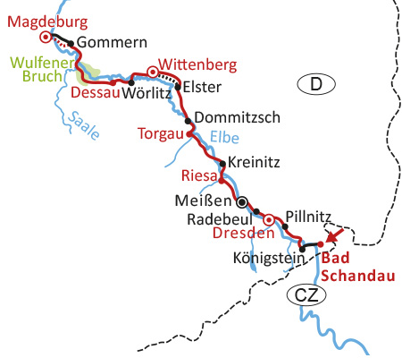 Elbe-Radweg ab Bad Schandau