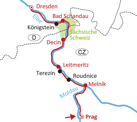 Moldau und Elbe: Prag - Dresden