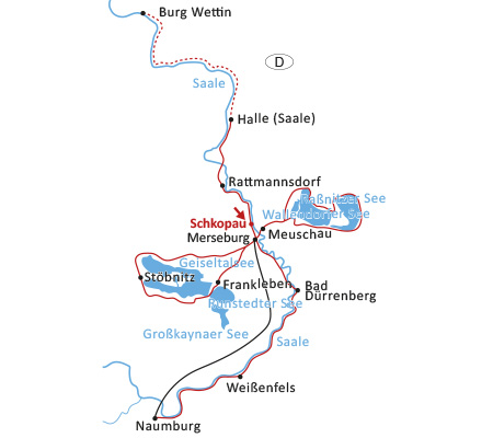 Sternrad Saale-Radweg ab Schkopau