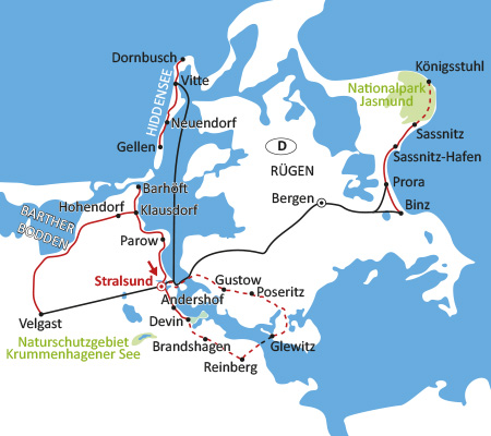 Sternradeln rund um STRALSUND