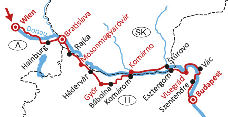 Donau-Radweg Wien-Budapest