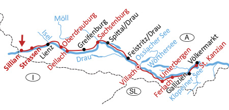 Durch Kärnten ab der DRAU-Quelle