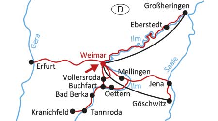 Ilmtal-, Saale- & Luther-Radweg